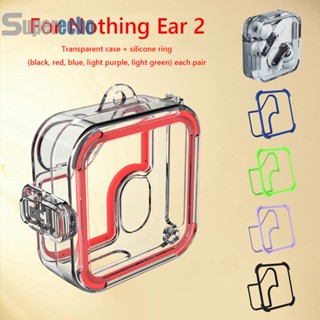 เคสหูฟัง พร้อมแหวนซิลิโคน 5 คู่ สําหรับ Nothing Ear 2 [superecho.th]