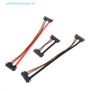 Alittlese Sata สายเคเบิลต่อขยายฮาร์ดดิสก์ Sata 22 Pin ตัวผู้ เป็นตัวเมีย Sata 22 Pin ตัวผู้ เป็นตัวเมีย 7+15 Pin