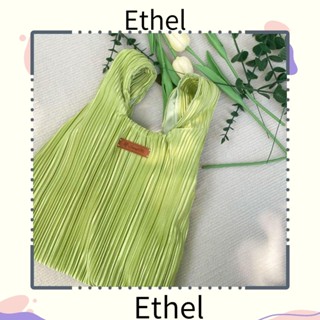 Ethel1 กระเป๋าถือ กระเป๋าช้อปปิ้ง ผ้าแคนวาส แฮนด์เมด ความจุสูง สําหรับผู้หญิง