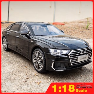 Klt โมเดลรถยนต์จําลอง 1:18 Audi A6L ของเล่นสําหรับเด็กผู้ชาย