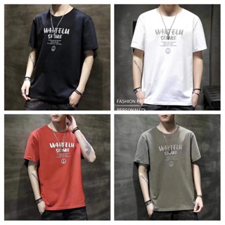 ไฟ!  เสื้อยืดคอกลมแขนสั้น เสื้อยืดผู้ชาย(มี4สี)รุ่น 0110