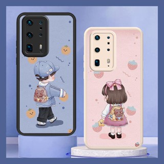 cute Silica gel Phone Case For Huawei P40 Pro+/P40 Pro Plus leather Waterproof texture protective Dirt-resistant personality