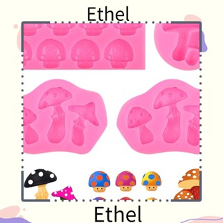 Ethel1 แม่พิมพ์ซิลิโคนเรซิ่น รูปเห็ด สีชมพู สําหรับทําช็อคโกแลต สบู่ 4 ชิ้น