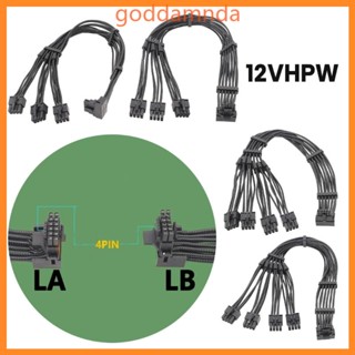 Godd สายเคเบิล PCIe5 0 12VHPWR 16AWG 600W 12VHPWR สาม 8Pin PCIe5 0 สําหรับ RTX40