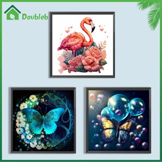 【Doub X ✮】ภาพวาดปักเพชร ทรงกลม ลายสัตว์ 5D DIY สําหรับตกแต่งบ้าน ✮