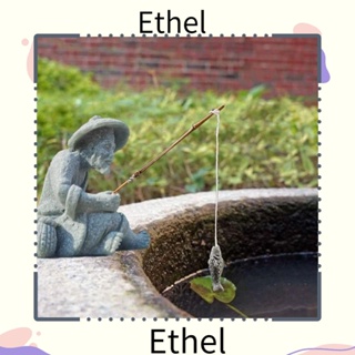 Ethel1 รูปปั้นชาวประมงน่ารัก ขนาดเล็ก 1.8*1.6*1.6 นิ้ว สําหรับตกแต่งบ้าน ตู้ปลา