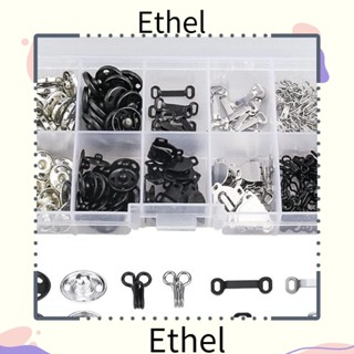 Ethel1 ตะขอโลหะ 3 แบบ 2 สี สําหรับเย็บผ้า 100 คู่