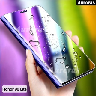 เคสโทรศัพท์มือถือ แบบฝาพับกระจกใส หรูหรา สําหรับ Honor 90 Lite Honor90 Lite