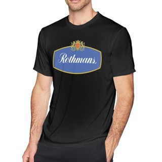 【ผ้าห่มบูติก】เสื้อเชิ้ต คอกลม ผ้าฝ้ายแท้ พิมพ์ลายโลโก้ Rothmans สําหรับผู้ชาย และผู้ใหญ่