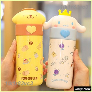 ขวดน้ำ Sanrio กระบอกน้ำเก็บความร้อน กาแฟ กระบอกน้ำเก็บความร้อนเย็น กระบอกน้ำเก็บอุณหภูมิร้อน-เย็น