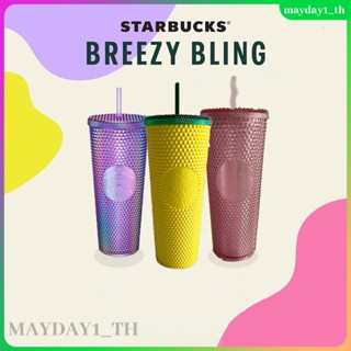 Starbucks แก้วน้ําใส ลายทุเรียน พร้อมหลอดดูด 710 มล. 24 ออนซ์ สําหรับเด็กผู้ชาย ผู้หญิง
