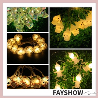 Fay สายไฟหิ่งห้อย LED รูปโครงกระดูกผี ใช้แบตเตอรี่ สําหรับตกแต่งปาร์ตี้ฮาโลวีน 1.5 เมตร