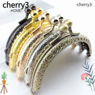 Cherry3 ตะขอจูบจับกระเป๋าถือ สไตล์วินเทจ สําหรับกระเป๋าถือ 5 ชิ้น