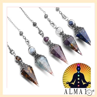 Alma Chakra Crystal Reiki ลูกตุ้มคริสตัล ลูกตุ้มหกเหลี่ยม อัญมณี