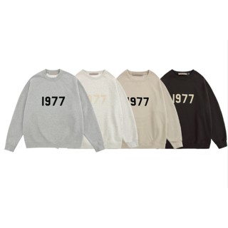 เสื้อคอกลม ผ้าฟลีซดิจิทัล SS22 FEAR OF GOD Essentials 1977 สไตล์มินิมอล สําหรับผู้ชาย และผู้หญิง