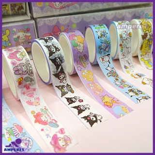 10ชิ้น/เซ็ต Sanrio การ์ตูน Washi เทป S Crapbook กาวกาว Washi เทป Mymelody Kuromi Cinnamoroll -AME1 -AME1