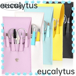 Eucalytus1 ชุดแหนบสเตนเลส มืออาชีพ สําหรับกําจัดขนคิ้ว ขนตา 4 6 ชิ้น