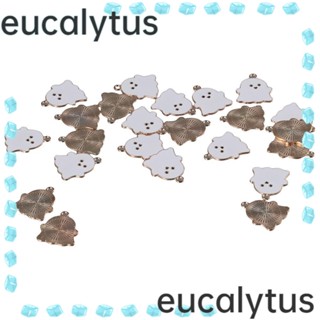 Eucalytus1 จี้อัลลอย รูปผี สีขาว 0.71*0.85 นิ้ว สําหรับทําเครื่องประดับ DIY 100 ชิ้น