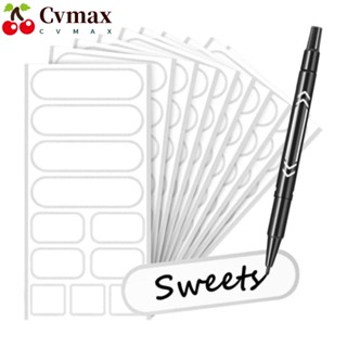 Cvmax ป้ายฉลากอาหาร ฉลากขนาดเล็ก ลอกออกได้ สติกเกอร์ฉลาก สีขาว ป้ายราคา ห้องครัว