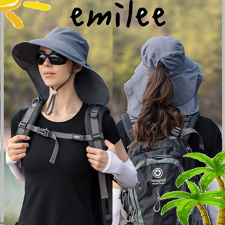 EMILEE หมวกปีกกว้าง ป้องกันรังสียูวี ป้องกันแดด เหมาะกับใส่กลางแจ้ง แฟชั่นฤดูร้อน