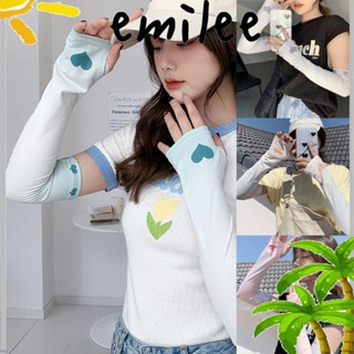 Emilee ปลอกแขน ป้องกันรังสียูวี สําหรับขี่จักรยาน 1 คู่