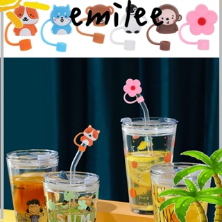 Emilee 1 ชิ้น ซิลิโคน ฟาง ปลั๊ก สร้างสรรค์ กันกระเด็น ถ้วย อุปกรณ์เสริม