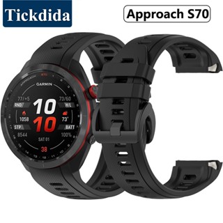 สายนาฬิกาข้อมือซิลิโคน สําหรับ Garmin Approach S70 47 มม. 42 มม. Garmin Approach S70