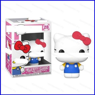 Stm FUNKO POP ตุ๊กตาฟิกเกอร์ Sanrio Hello Kitty คลาสสิก ของเล่น ของขวัญ สําหรับเด็ก เก็บสะสม ตกแต่งรถยนต์