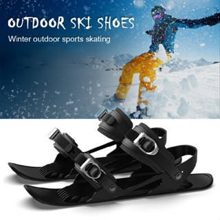 Mini Ski Skates Outdoor Skiing Shoes Adjustable Snowshoes Short Skiboards