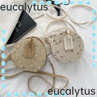 Eucalytus1 กระเป๋าสะพายไหล่ ทรงกลม แฟชั่นฤดูร้อน สําหรับเด็กผู้หญิง