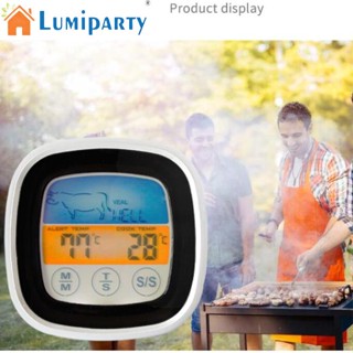 Lumiparty เครื่องวัดอุณหภูมิดิจิทัล หน้าจอสัมผัส อเนกประสงค์ สําหรับย่างบาร์บีคิว