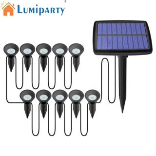 Lumiparty โคมไฟ LED พลังงานแสงอาทิตย์ กันน้ํา IP65 สําหรับตกแต่งสวน สนามหญ้า กลางแจ้ง