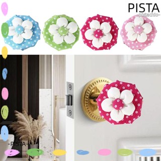 PISTA ฝาครอบลูกบิดประตู ทรงกลม แบบนิ่ม ลายดอกไม้ ป้องกันไฟฟ้าสถิตย์ สวมใส่สบาย สําหรับตกแต่งห้องน้ํา