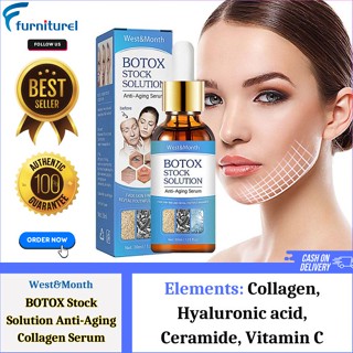 West&amp;month Botox Stock Solution - เซรั่มคอลลาเจนต่อต้านริ้วรอยขั้นสูง เพื่อผิวเรียบเนียน อ่อนเยาว์ - ลดเลือนริ้วรอย ยกกระชับ และให้ความชุ่มชื้น