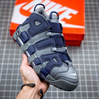 พร้อมส่ง Nk air more uptempo big midnight รองเท้าวิ่งหนัง สีฟ้า สไตล์เรโทร921948-003