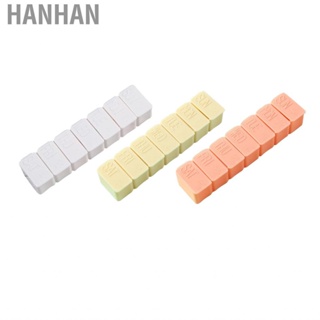 Hanhan Daily Vitamin Case  Reusable PP Weekly  Organizer 7 Compartments for Home