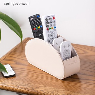 [springevenwell] กล่องเก็บของ แบบหนัง ตั้งโต๊ะ สําหรับวางโทรศัพท์มือถือ เครื่องสําอาง รีโมตคอนโทรล พร้อมส่ง