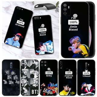 เคสโทรศัพท์มือถือแบบนิ่ม ลายการ์ตูนศิลปินเกาหลี BTS สีดํา สําหรับ OPPO A3S A5S A5 A7 A37 A39 A59 A59 A57 4G F1s Neo 9