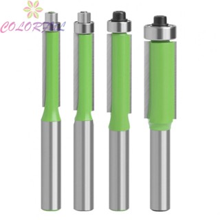 【COLORFUL】4pcs 8mm-Shank Router Bits High-Quality Milling Cutter Flush Trim With Bearing