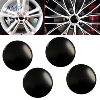 ⚡NEW 8⚡Hub Cap Stickers 56mm Diameter ABS Plastic Black Gloss Black Universal