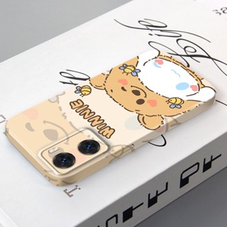 เคสโทรศัพท์มือถือ PC แข็ง ปิดด้านหลัง ลายหมีสตรอเบอร์รี่ สไตล์เกาหลี สําหรับ Oppo A57 2022 4G A77s A77 A17 F11 A9 A5 A11 A55 A56 A92S Reno4 Z A93