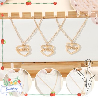 Dealshop 3 ชิ้น / เซต จี้รูปหัวใจ น้ําผึ้ง เพื่อนสนิท จี้ เพื่อนสนิท เครื่องประดับ ของขวัญ วันวาเลนไทน์