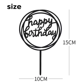 💗โค้ดส่งฟรี💗 ท็อปเปอร์อะคริลิค Happy Birthday ท็อปเปอร์อะคริลิคแต่งเค้ก สําหรับตกแต่งเค้กวันเกิด เครื่องมือตกแต่งเค้ก