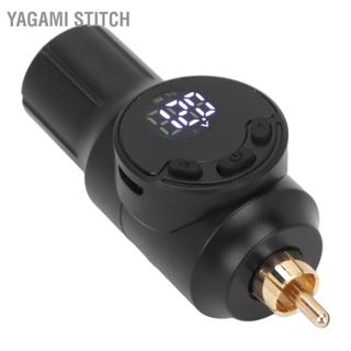  Yagami Stitch แหล่งจ่ายไฟรอยสักแบบไร้สายอินเทอร์เฟซ RCA 1500mAh หน้าจอ LCD USB แบตเตอรี่เครื่องสักแบบชาร์จไฟได้