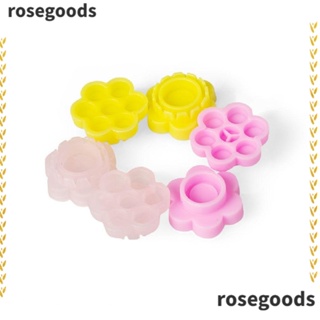 Rosegoods1 ถ้วยกาวต่อขนตา แบบพลาสติก ลายดอกไม้ ใช้แล้วทิ้ง สีเหลืองกุหลาบ สีแดง สําหรับสักขนตา 100 ชิ้น