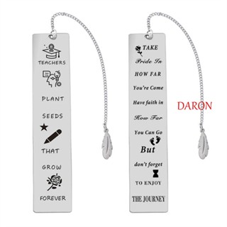 Daron ที่คั่นหนังสือ พร้อมจี้โซ่ สําหรับนักเรียน ของที่ระลึก อ่านหนังสือ