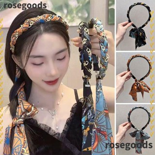 Rosegoods1 ที่คาดผม เครื่องประดับผม สตรีมเมอร์ พิมพ์ลายดอกไม้