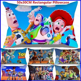 Bs1 Toy Story ปลอกหมอนอิง ทรงสี่เหลี่ยมผืนผ้า ลายอะนิเมะ Toy Story ขนาด 50x30 ซม. สําหรับตกแต่งโซฟา รถยนต์ ห้องนอน SB1