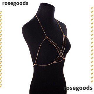 Rosegoods1 สร้อยคอโช้คเกอร์ โซ่หน้าอก สไตล์โบฮีเมียน สําหรับผู้หญิง