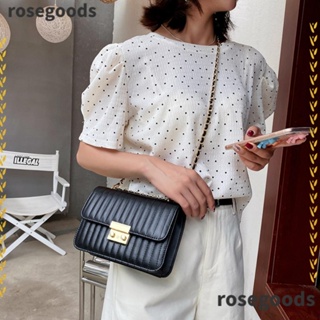 Rosegoods1 กระเป๋าสะพายไหล่ หนัง Pu ขนาดเล็ก สีพื้น สําหรับผู้หญิง